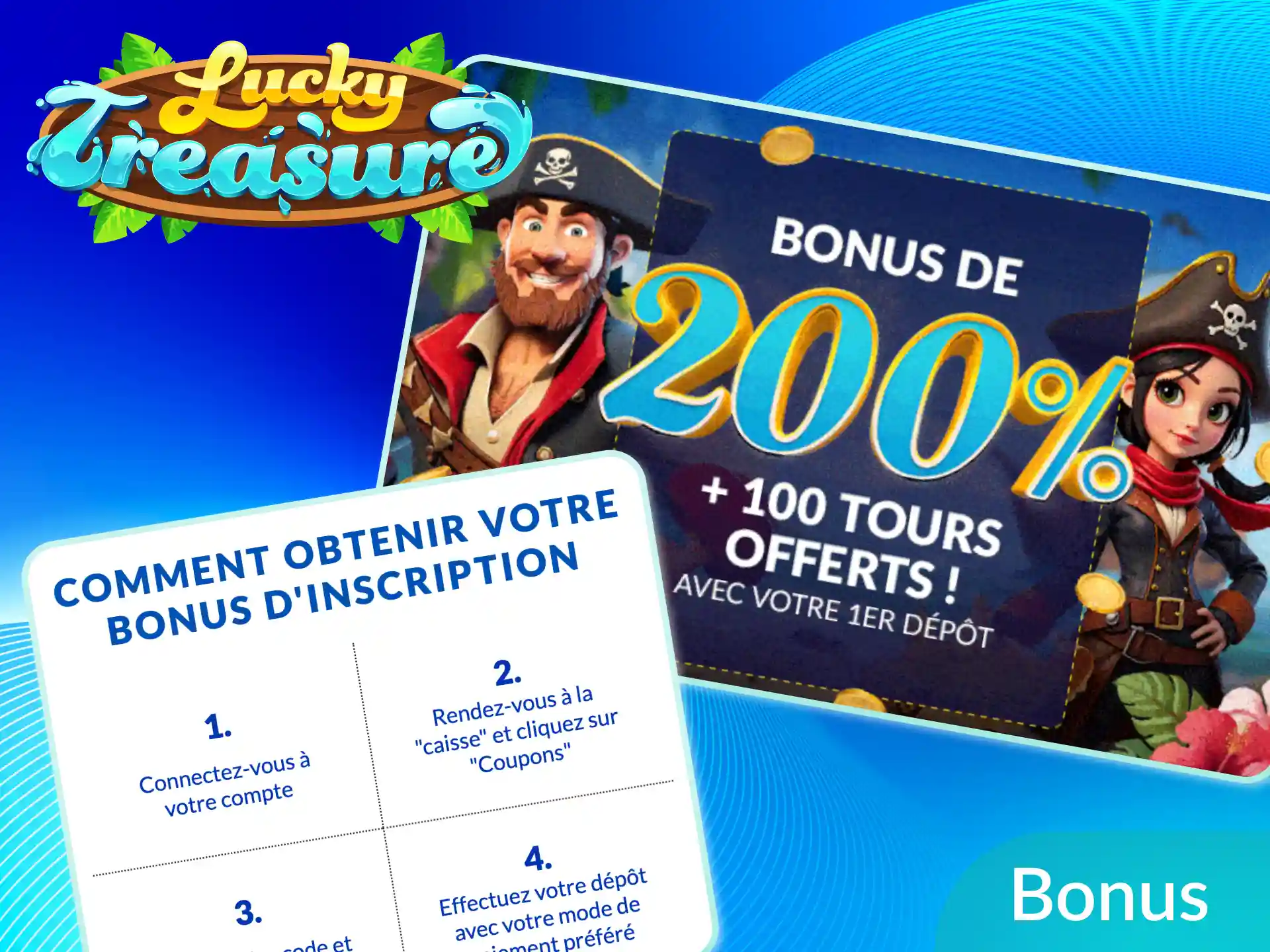 Profitez des meilleurs bonus et codes promo Lucky Treasure réservés aux utilisateurs mobile.