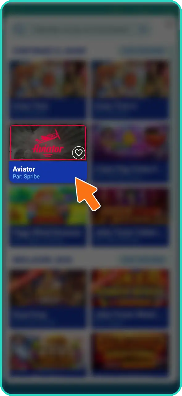 Lancez la recherche d'Aviator directement dans le catalogue de jeux de Lucky Treasure.
