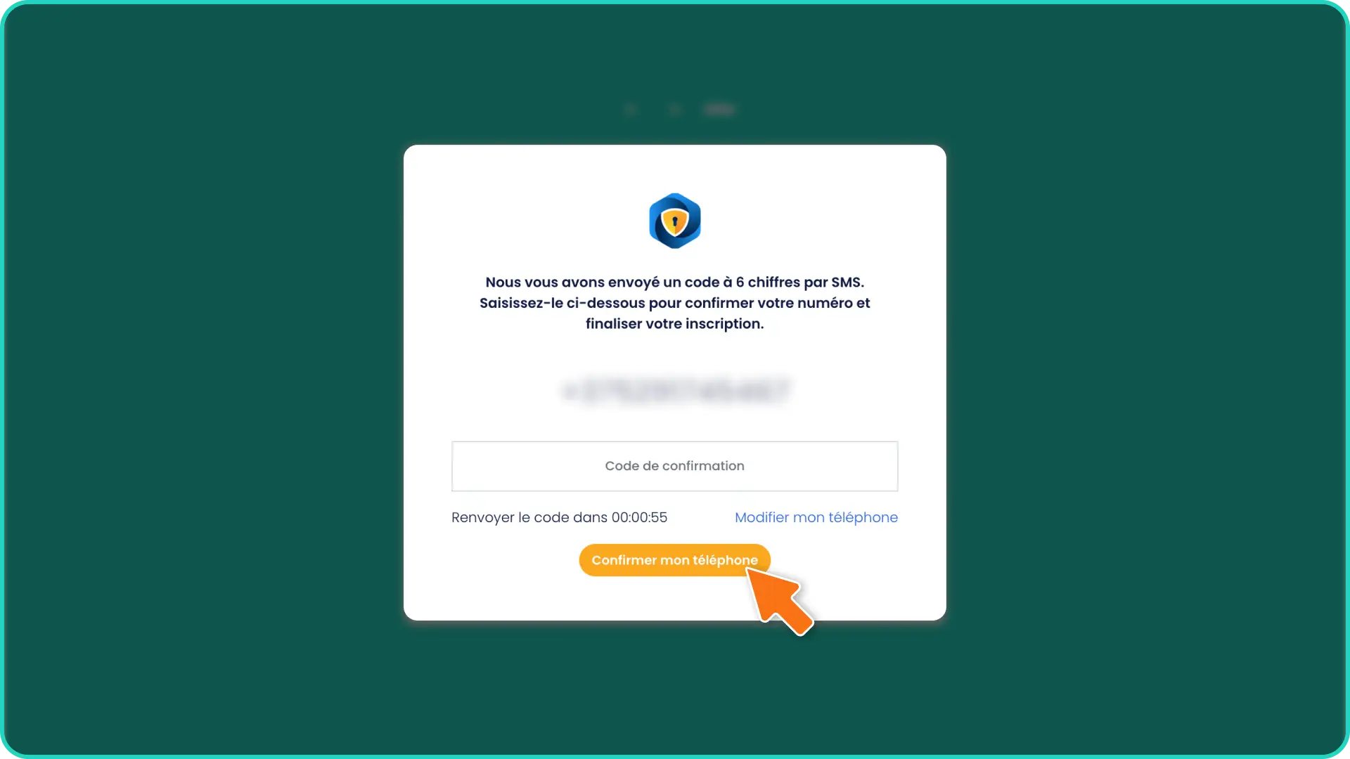 Confirmez votre adresse e-mail ou numéro de téléphone pour sécuriser votre accès Lucky Treasure.