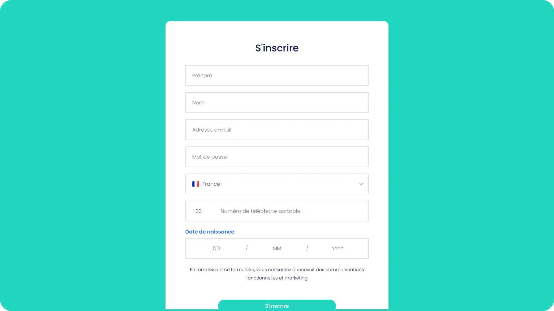 Choisissez votre méthode d'inscription préférée pour ouvrir votre profil Lucky Treasure.
