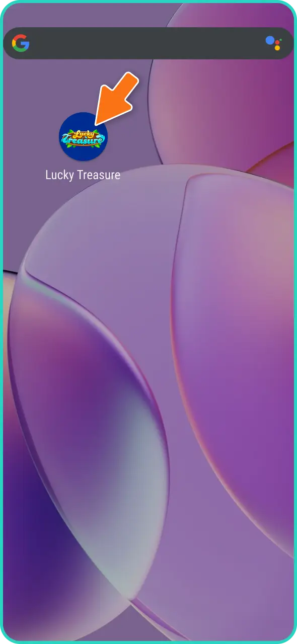 Lancez la PWA Lucky Treasure directement depuis l'écran d'accueil de votre appareil.