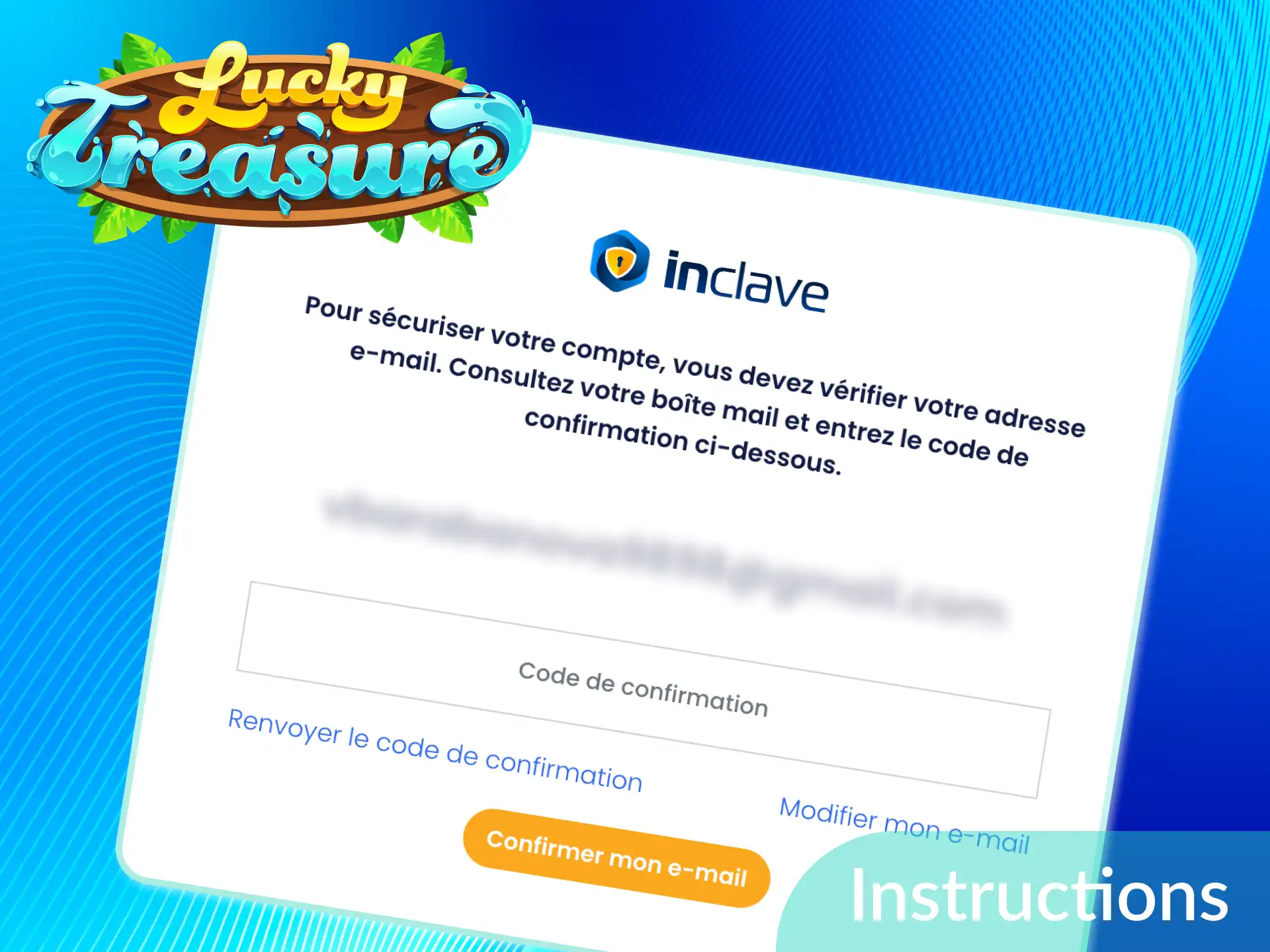 Suivez les instructions de vérification Lucky Treasure pour valider votre profil en toute simplicité.